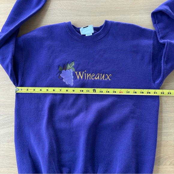 Vintage Lee Heavy Weight Cotton Blend Sweatshirt Purple Wineaux USA Made Sz L - Picture 10 of 11